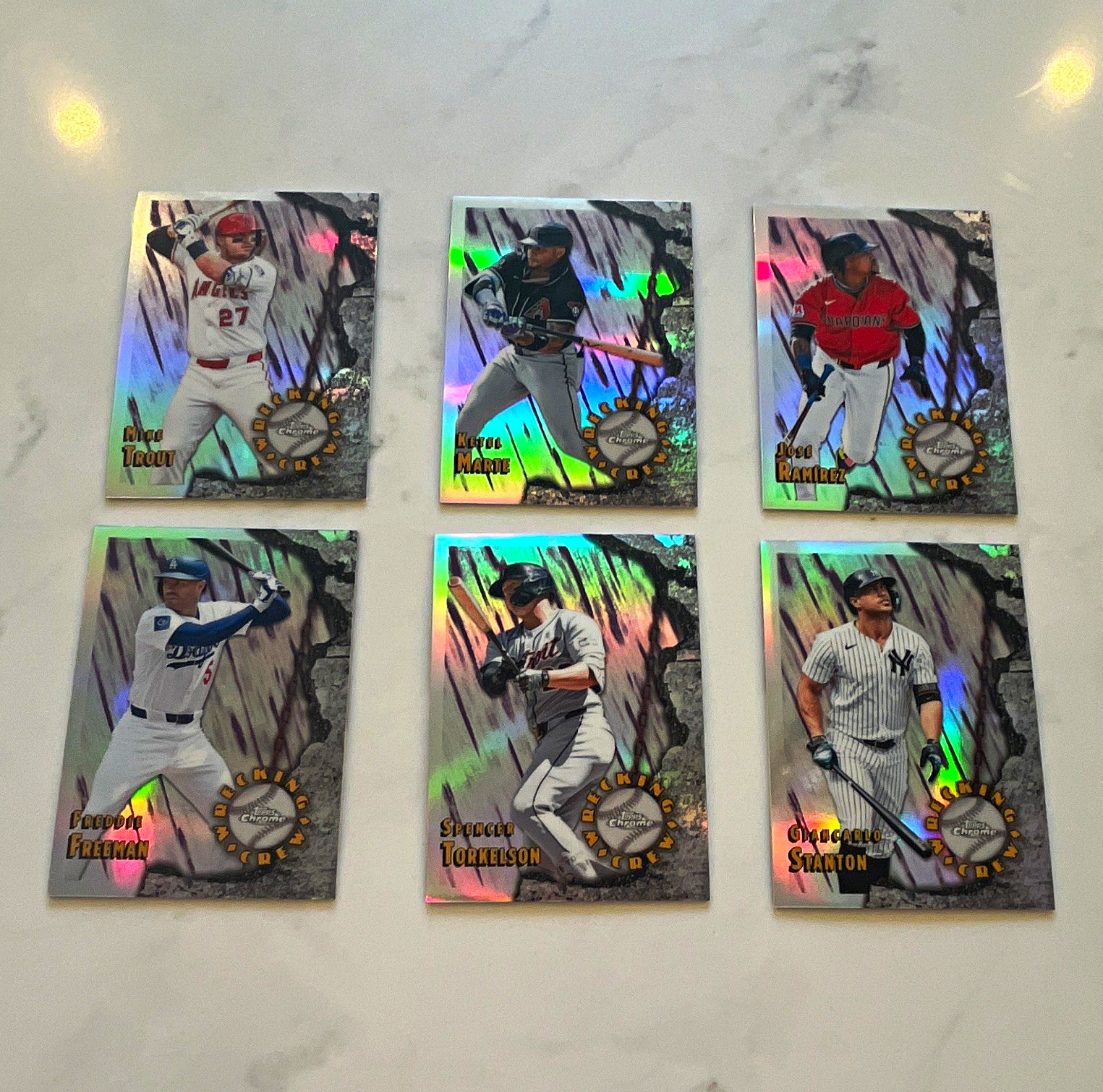 2026 Topps Chrome Wrecking Crew Lot of 6 Trout Marte Ramirez Freeman Stanton 2026 Topps Chrome Wrecking Crew Lot of 6 Trout Marte Ramirez Freeman Stanton