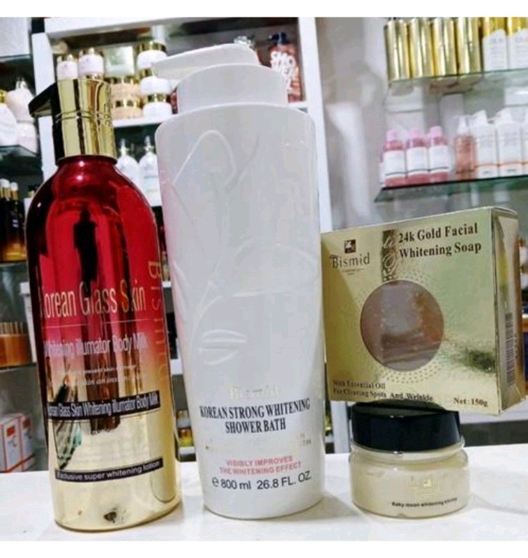 Bismid Korea lotion, Showel gel, Facial Soap face Cream Set 800ml set Bismid Korea lotion, Showel gel, Facial Soap face Cream Set 800ml set