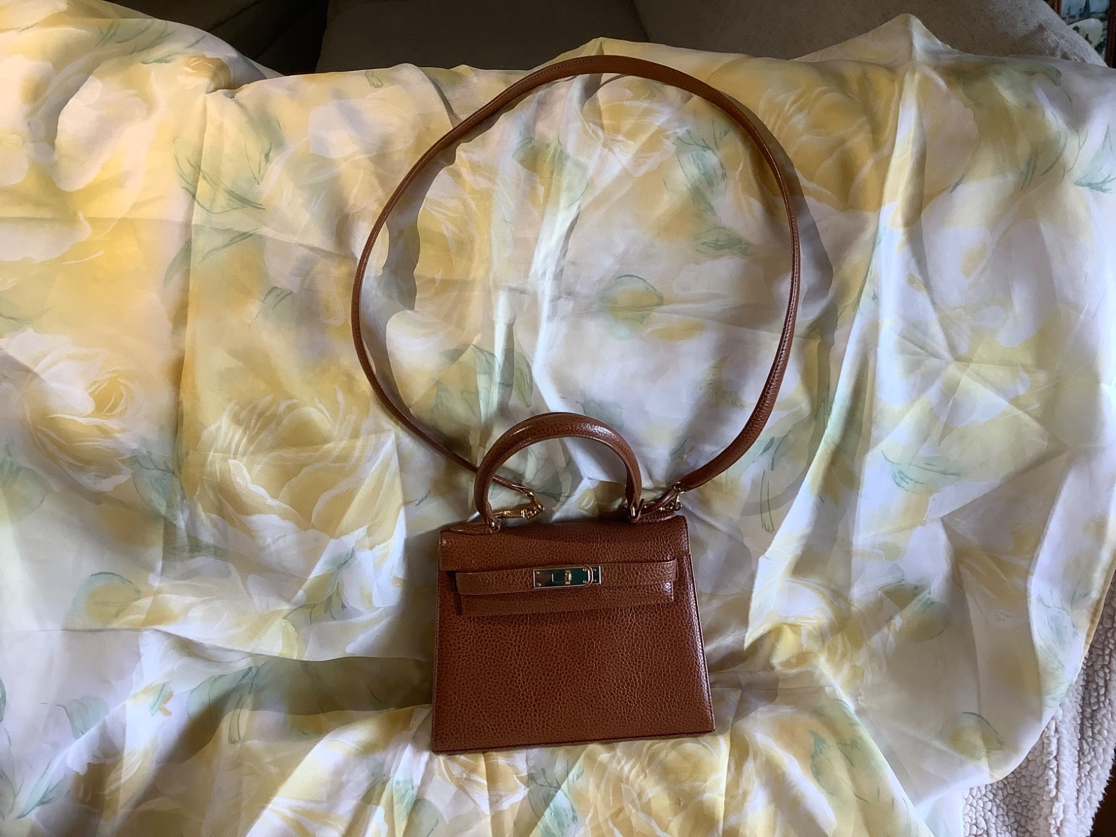 Vintage Rare William Gurtner Switzerland Luxury Kelly Bag In brown leather V.G. Vintage Rare William Gurtner Switzerland Luxury Kelly Bag In brown leather V.G.