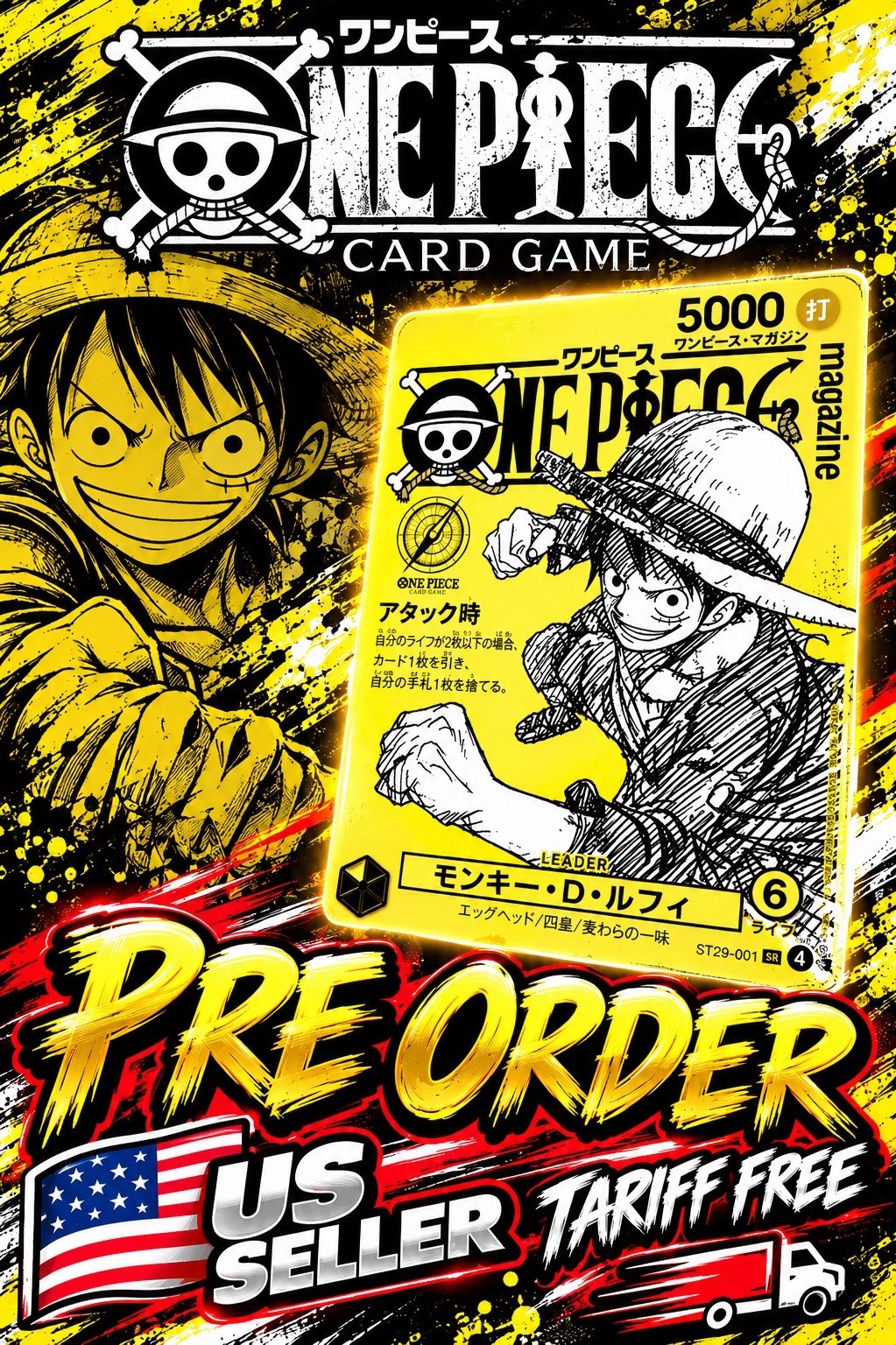ONE PIECE Magazine Heroines Special Vol 21 LUFFY PROMO CARD ONLY PRESALE JP