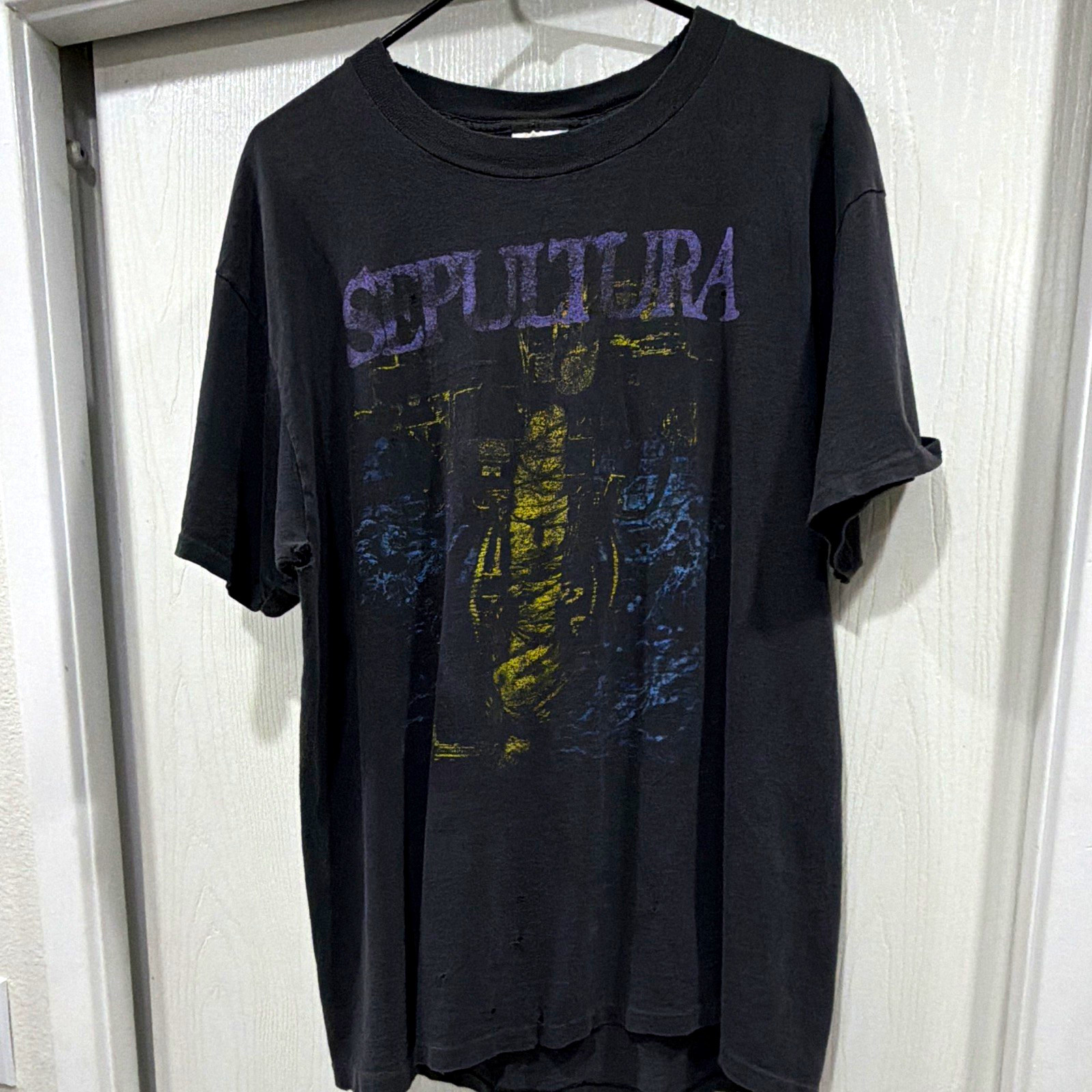 Vintage Sepultura Chaos A.D. Tour 1994 Tee Shirt Size XL
