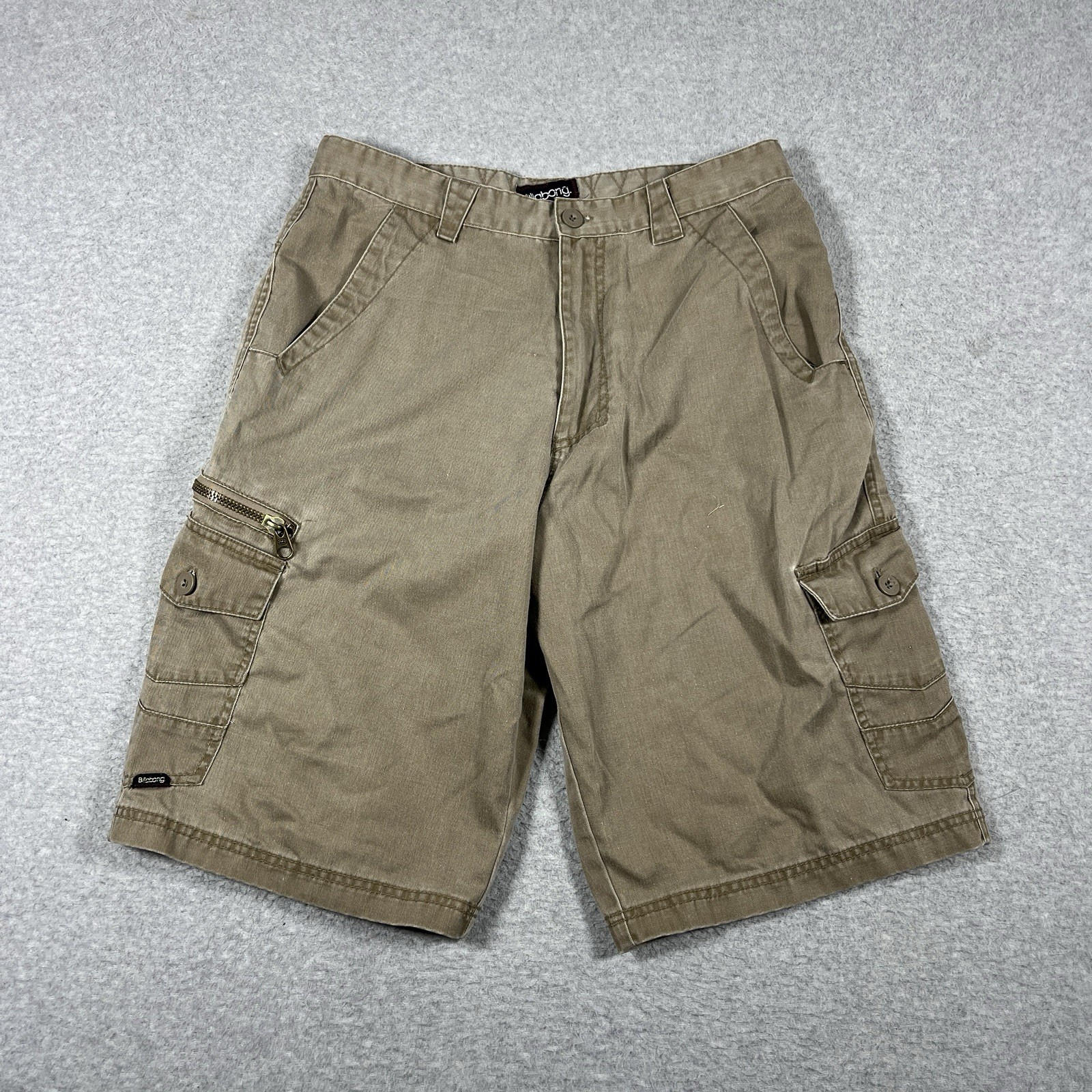 Vintage Billabong Short Mens 32 Brown Cargo Surf Baggy 12\ Vintage Billabong Short Mens 32 Brown Cargo Surf Baggy 12\