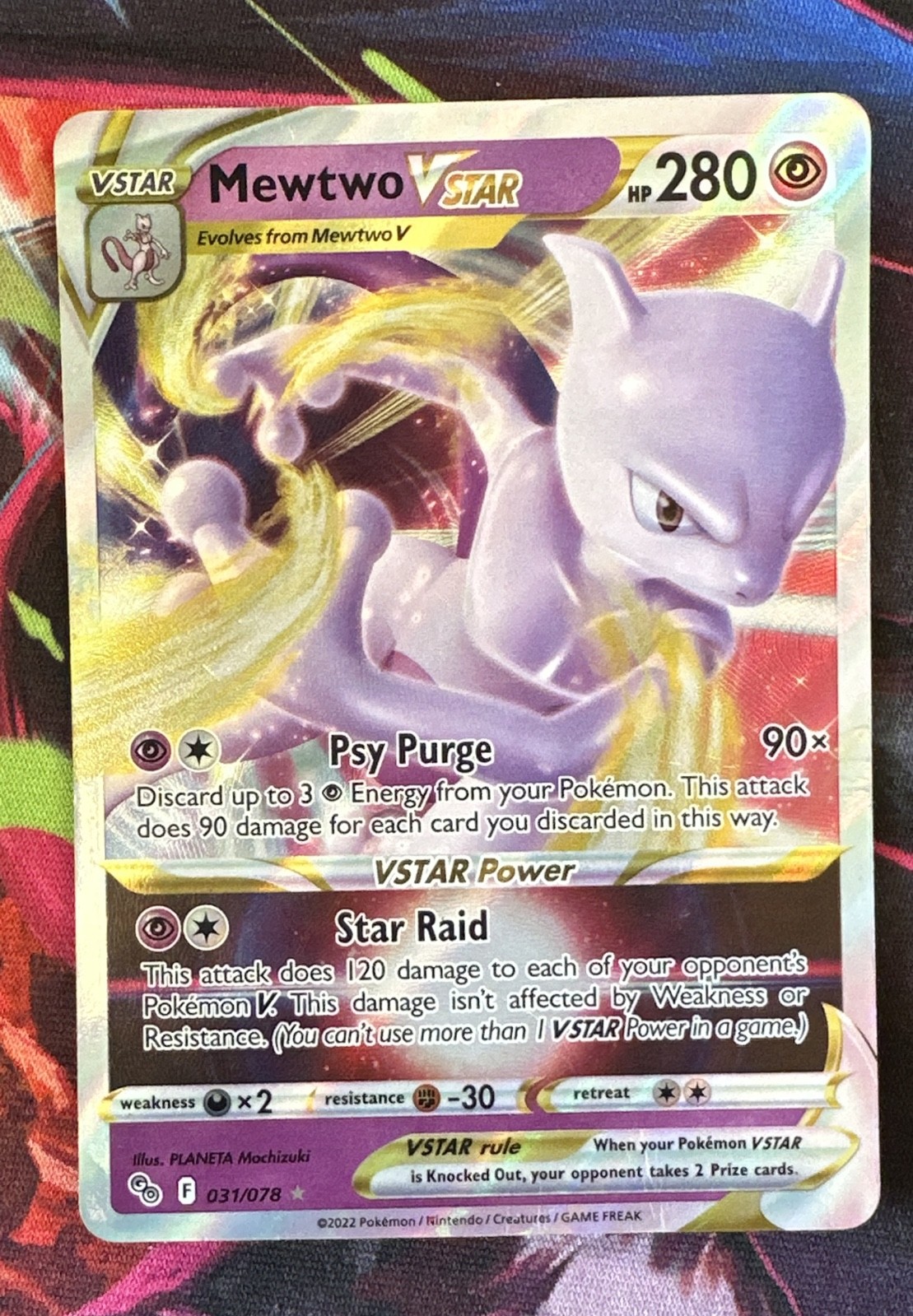 Mewtwo VSTAR 031/078 Pokémon GO Holo Mewtwo VSTAR 031/078 Pokémon GO Holo