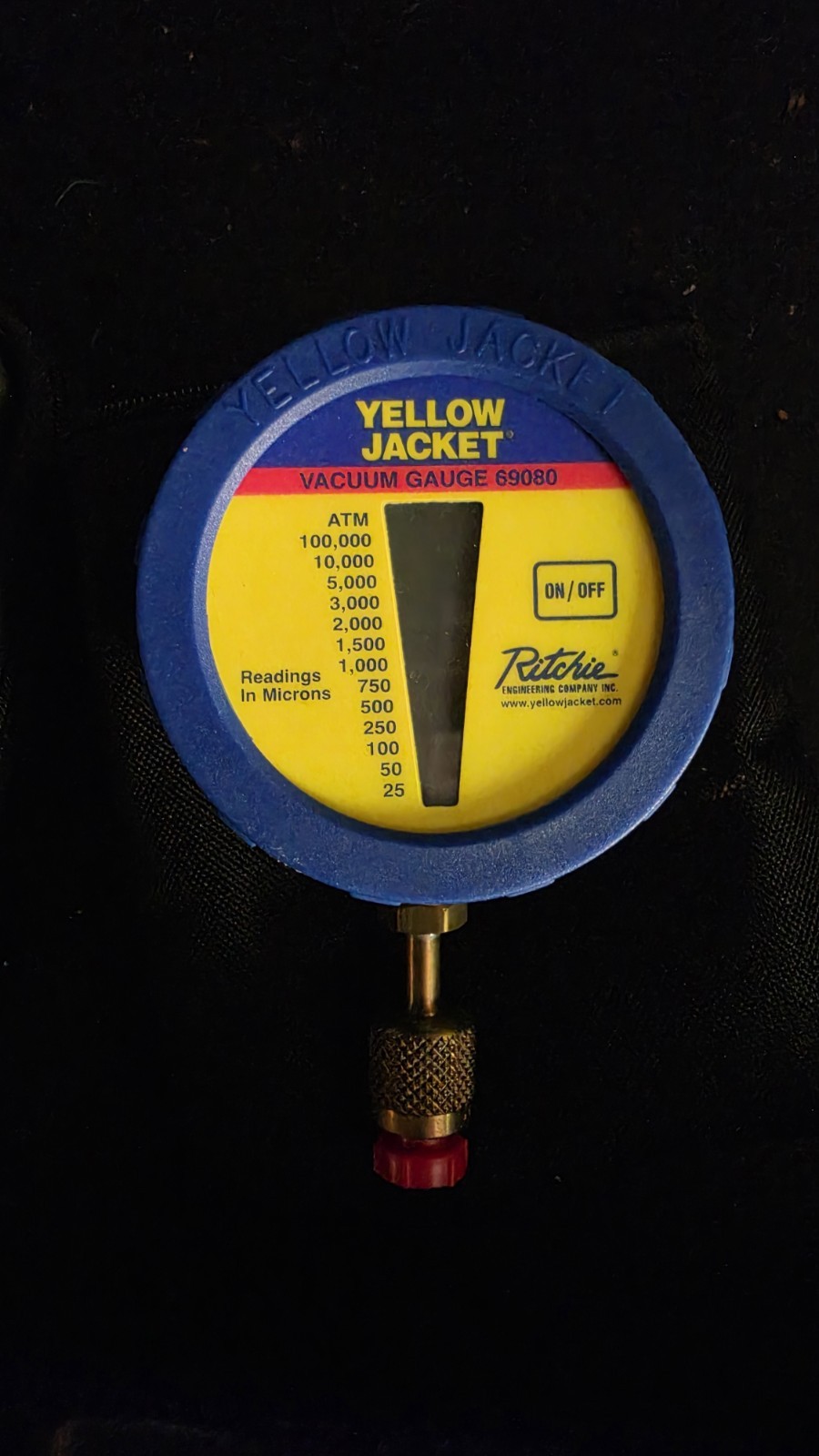 Yellow Jacket 69080 Digital Lcd Vacuum Gauge w/ Battery, Hook & Pouch Yellow Jacket 69080 Digital Lcd Vacuum Gauge w/ Battery, Hook & Pouch