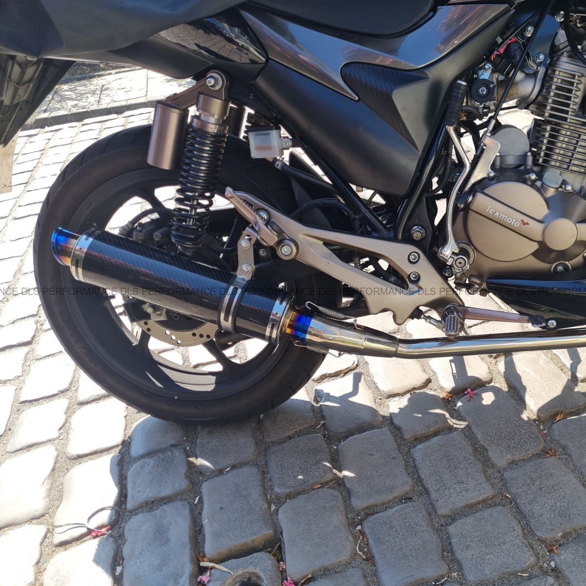 Lexmoto Isca Zontes Firely Javelin Scorpion Full Exhaust System Carbon Blue Tip
