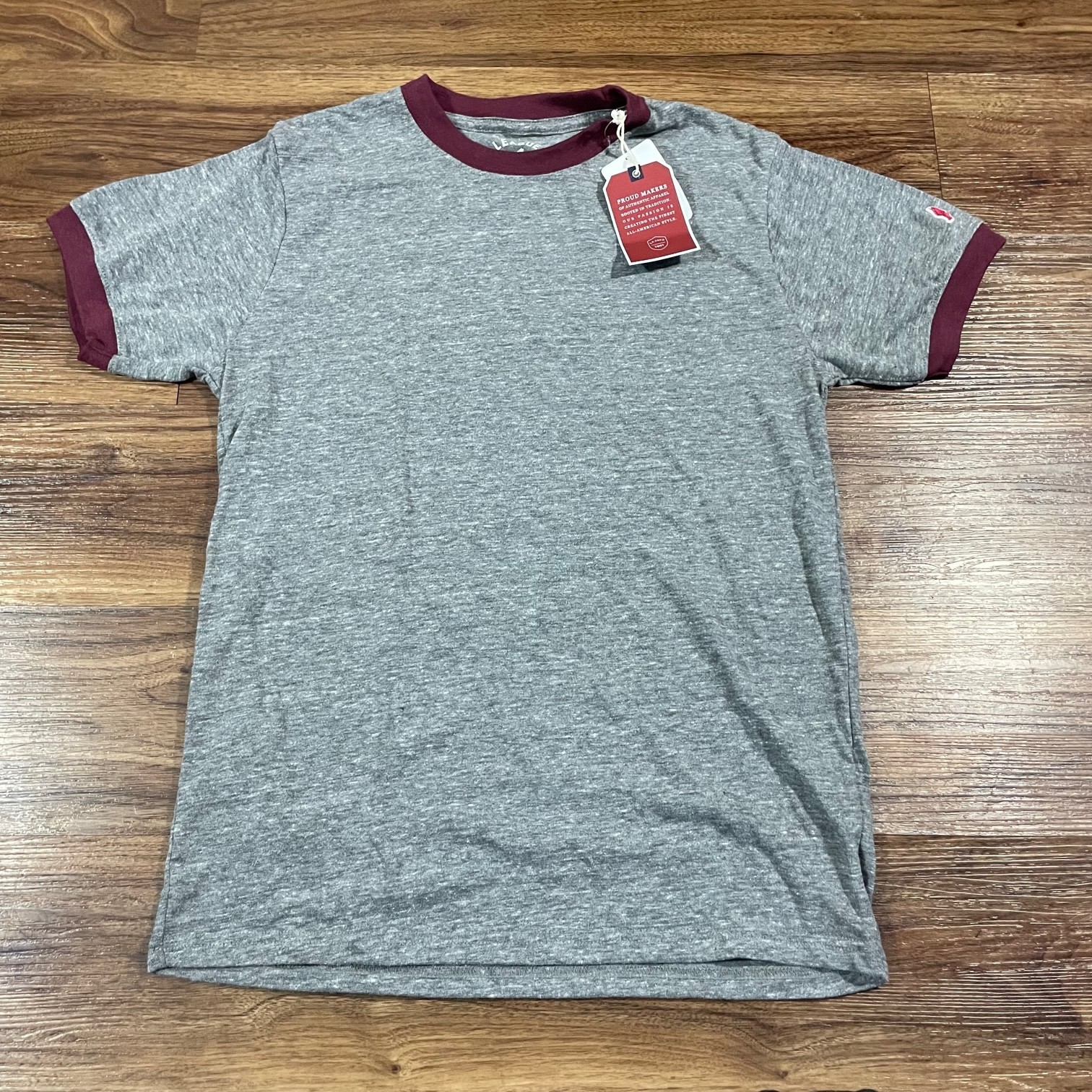 League 91 Crew Neck Short Sleeve Gray Shirt Mens Size Small NEW League 91 Crew Neck Short Sleeve Gray Shirt Mens Size Small NEW