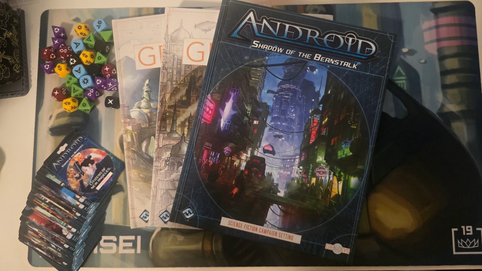 Android: Netrunner TTRPG Complete Set w/ 2 Sets of Dice AND Adversary Cards