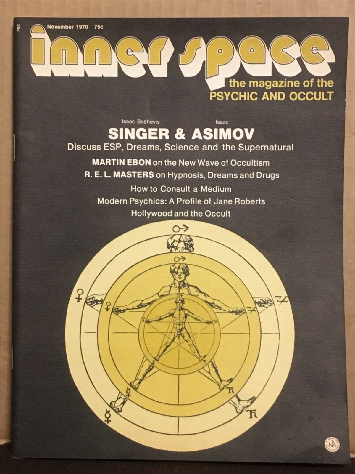 Rare 1970 Vol. 1, No. 1 Inner Space, Psychic, Hollywood And The Occult, Asimov