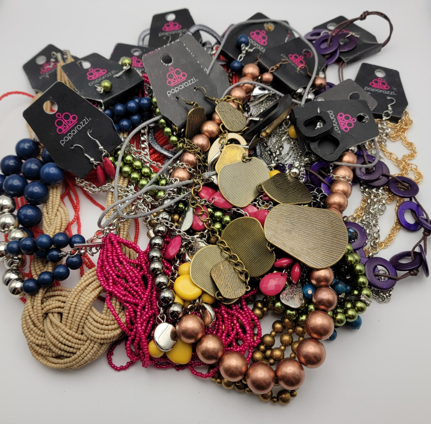New With Tags Fashion Jewelry Necklace And Earrings 16-Set Lot Paparazzi New With Tags Fashion Jewelry Necklace And Earrings 16-Set Lot Paparazzi