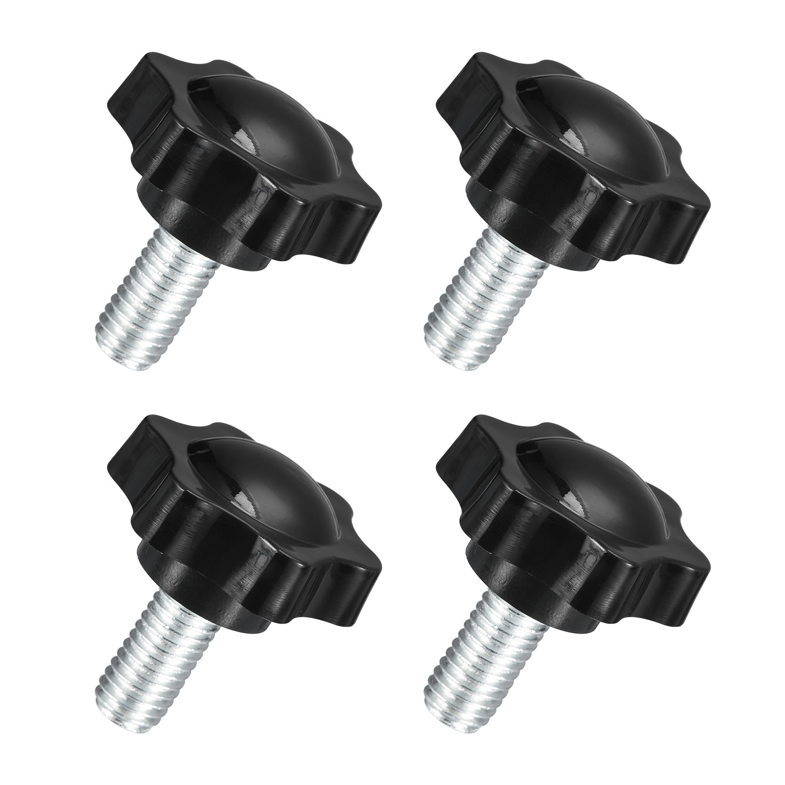 4Pcs M10 x 20mm Star Knobs Plastic Hex Shape Hand Clamping Knob Screw