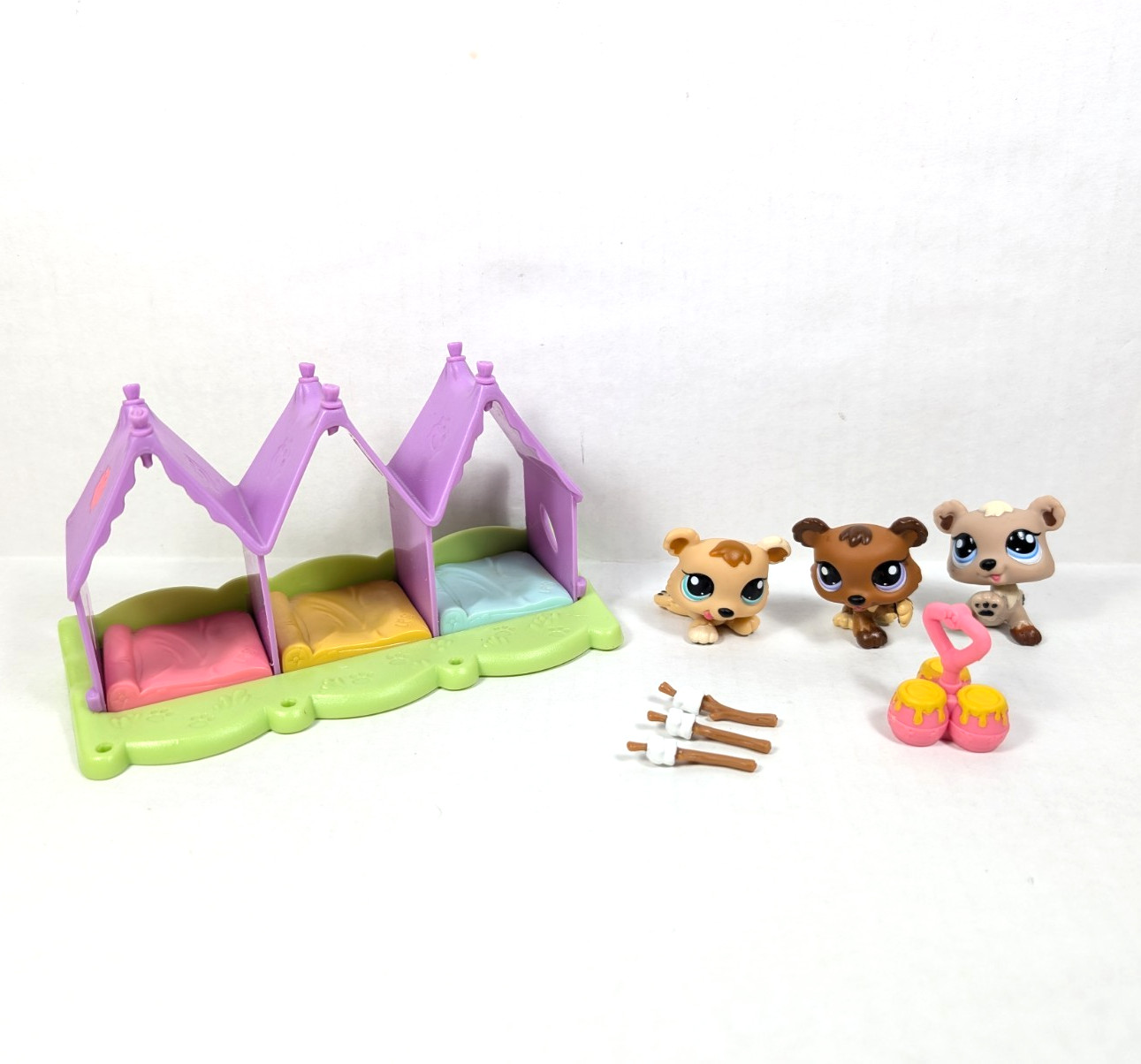 COMPLETE Bear Cub Triplets Authentic Littlest Pet Shop #1554 1555 1556 LPS