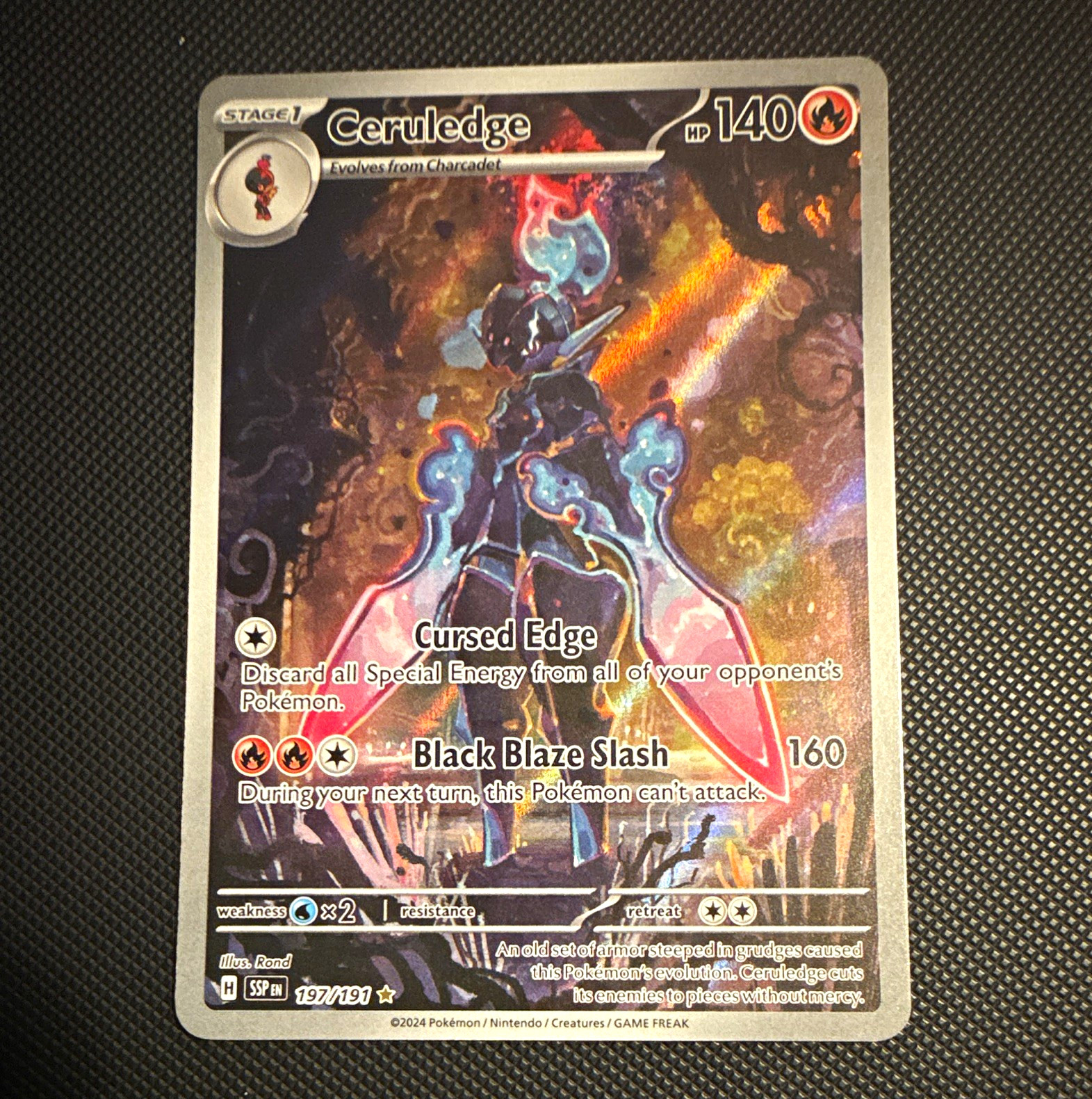 Pokemon TCG Ceruledge 197/191 Sv08 Surging Sparks IR Holo Pokemon TCG Ceruledge 197/191 Sv08 Surging Sparks IR Holo