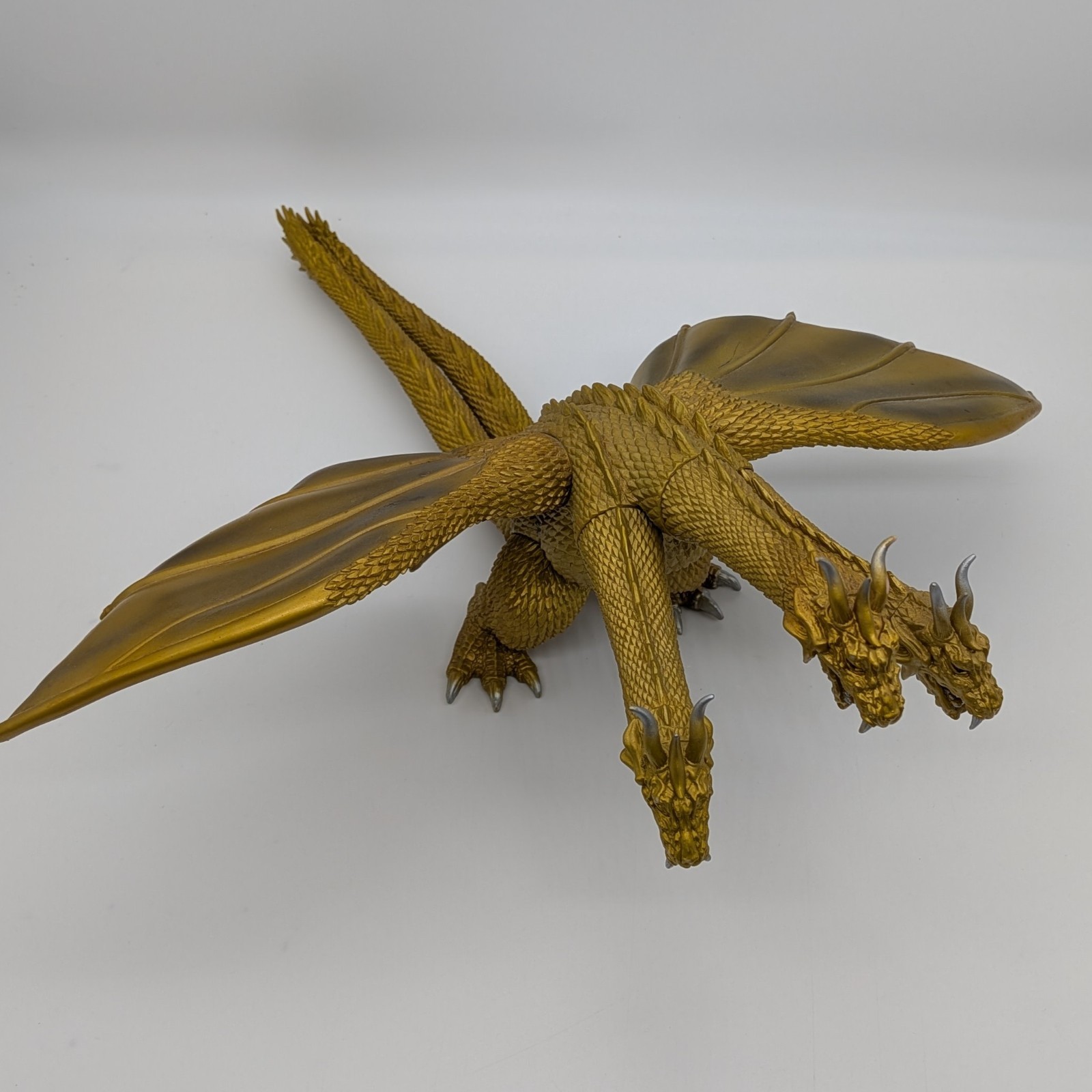 2002 Bandai GMK Movie King Ghidorah (2001) 8'' Movie Monster Series Sofubi Japan 2002 Bandai GMK Movie King Ghidorah (2001) 8'' Movie Monster Series Sofubi Japan