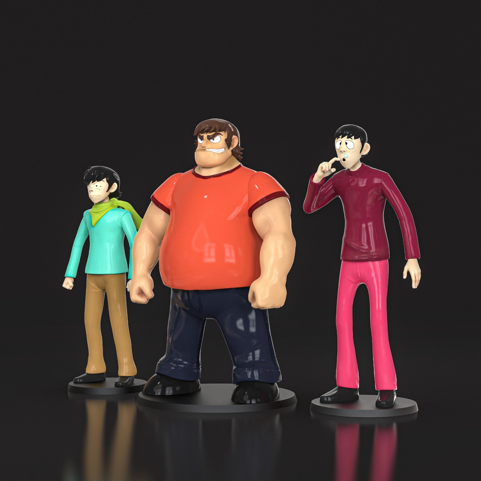F. ART ACTION FIGURES 3D Boss, Nuke & Mucha Mazinger Z in Resin , no color