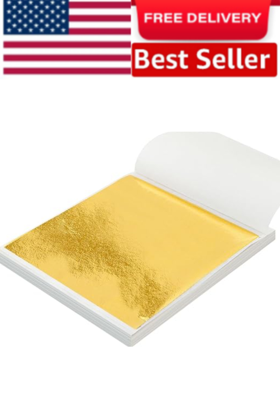 GOLD Leaf 100 Sheets Genuine 24K999 1000 Food Gilding Pure Leaves For Decoration