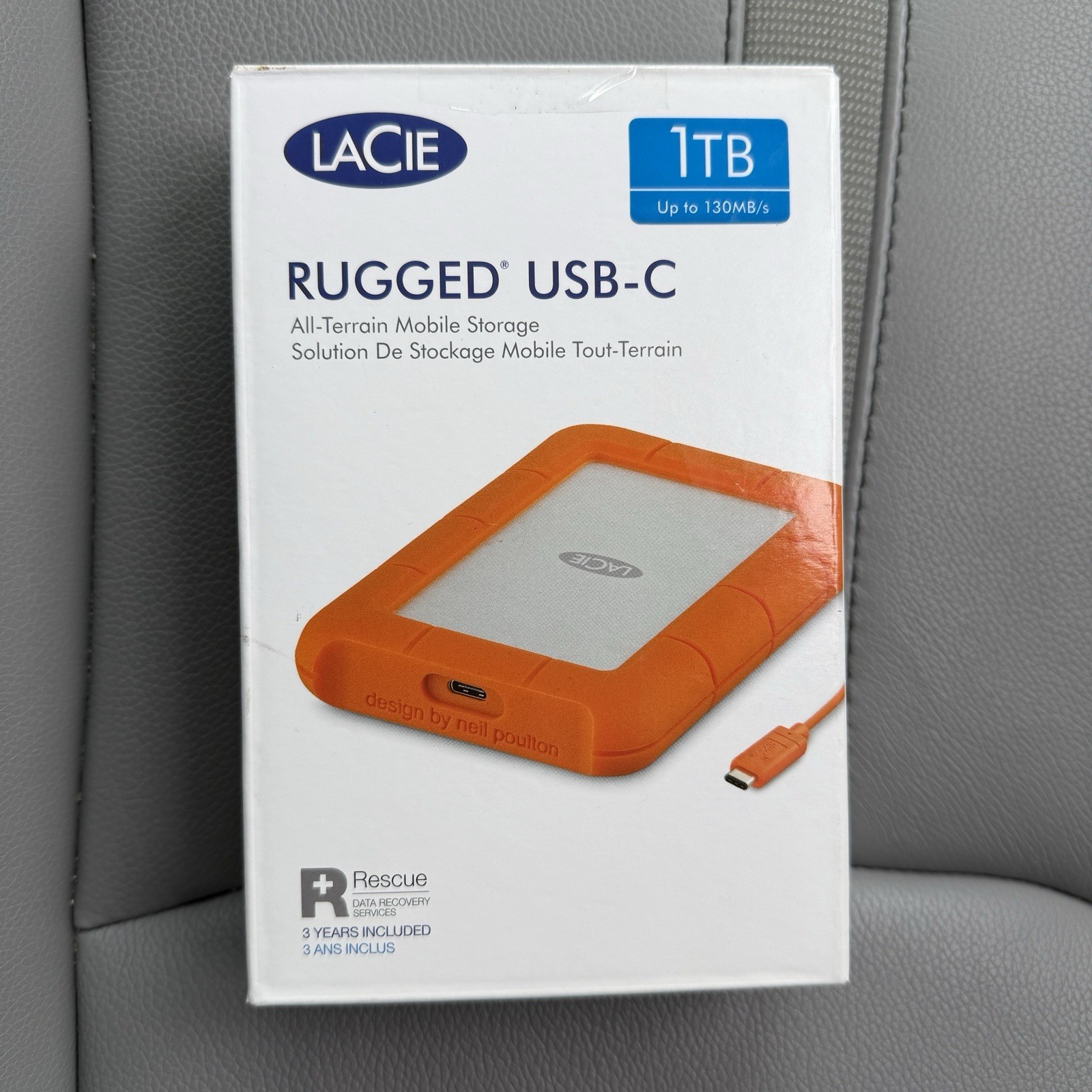 LaCie Rugged Mini 1TB Rugged USB-C External HDD Drive Orange/Silver LaCie Rugged Mini 1TB Rugged USB-C External HDD Drive Orange/Silver