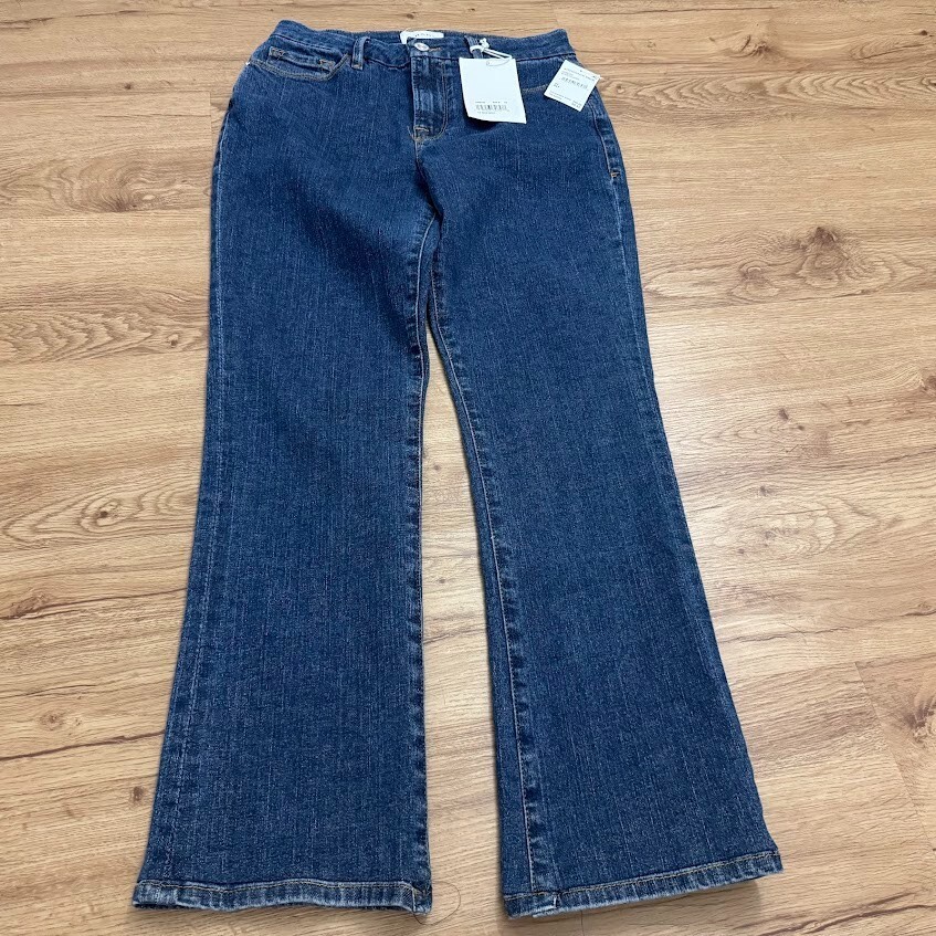 New FRAME Jeans Le Crop Mini Boot Blue Denim Pants Somerland Medium Womens 27 New FRAME Jeans Le Crop Mini Boot Blue Denim Pants Somerland Medium Womens 27