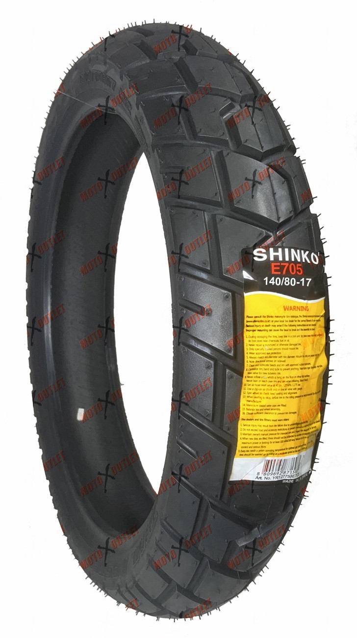 Shinko 705 140/80-17 Tire Front Rear Dual Sport DOT Enduro 87-4523