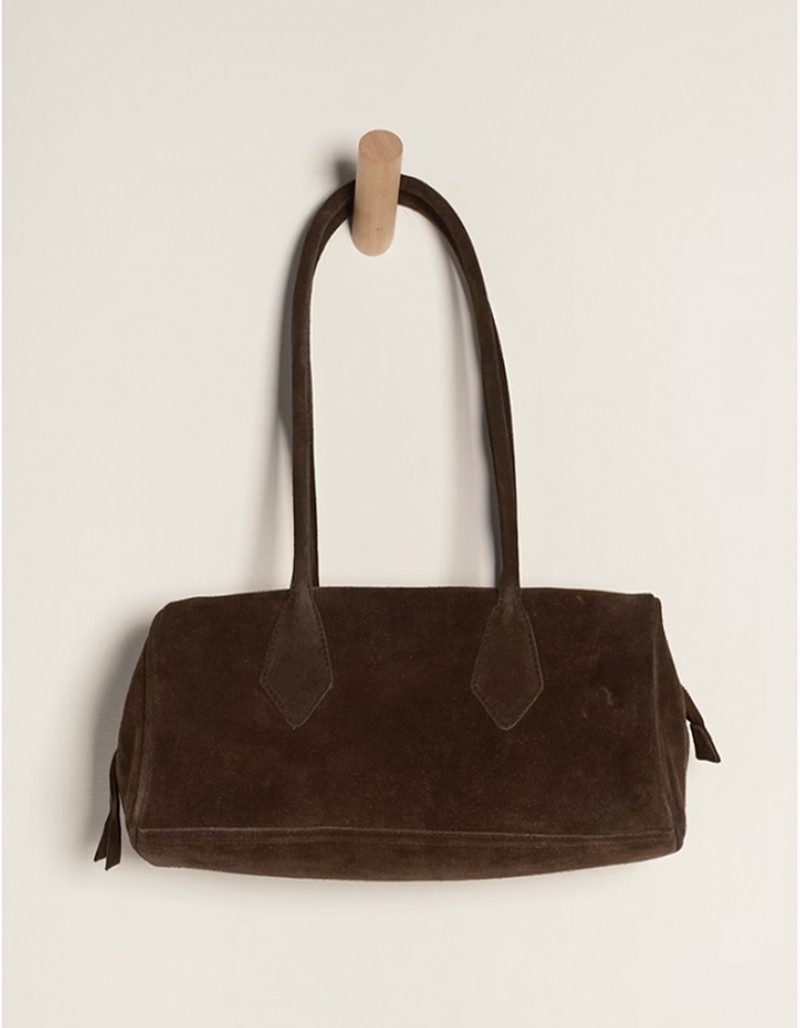Free People Sierra Suede Shoulder Bag Womens Leather Boho Zip Hobo Purse Tote