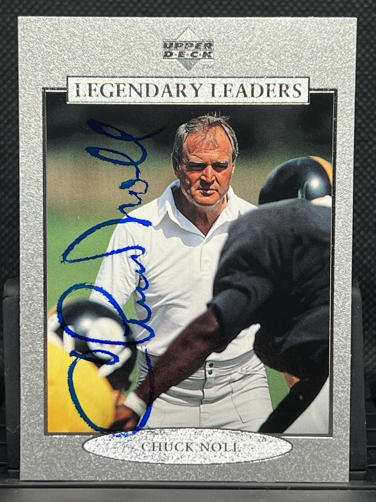 Chuck Noll Autographed Card - 1997 UD NFL Legends Football - Pittsburgh Steelers Chuck Noll Autographed Card - 1997 UD NFL Legends Football - Pittsburgh Steelers