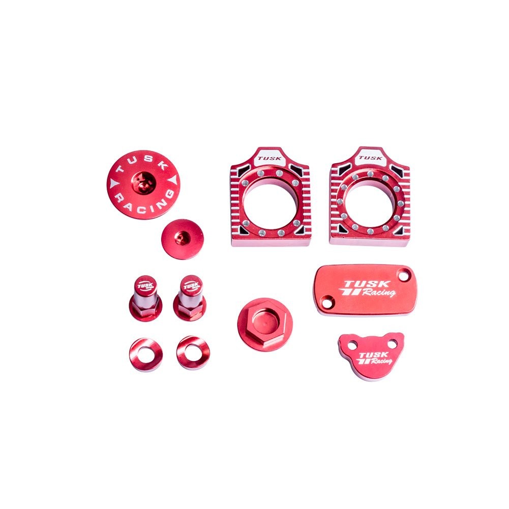 Tusk Billet Bling Kit Red For Honda CRF450R 02-08/CRF250R 04-08 Tusk Billet Bling Kit Red For Honda CRF450R 02-08/CRF250R 04-08