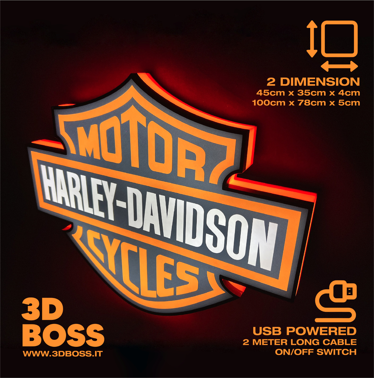 Harley Davidson Lighted Sign Garage LED Indian Triumph Moto Bar Light Sign