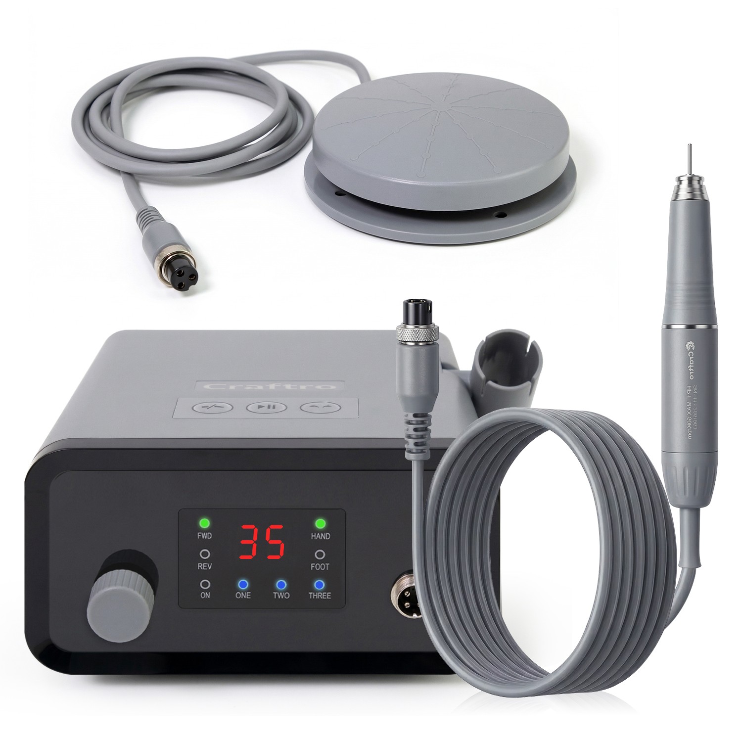 Craftro VK-MM2 Dental Lab 50K RPM Desktop Micromotor Electric Nail Drill
