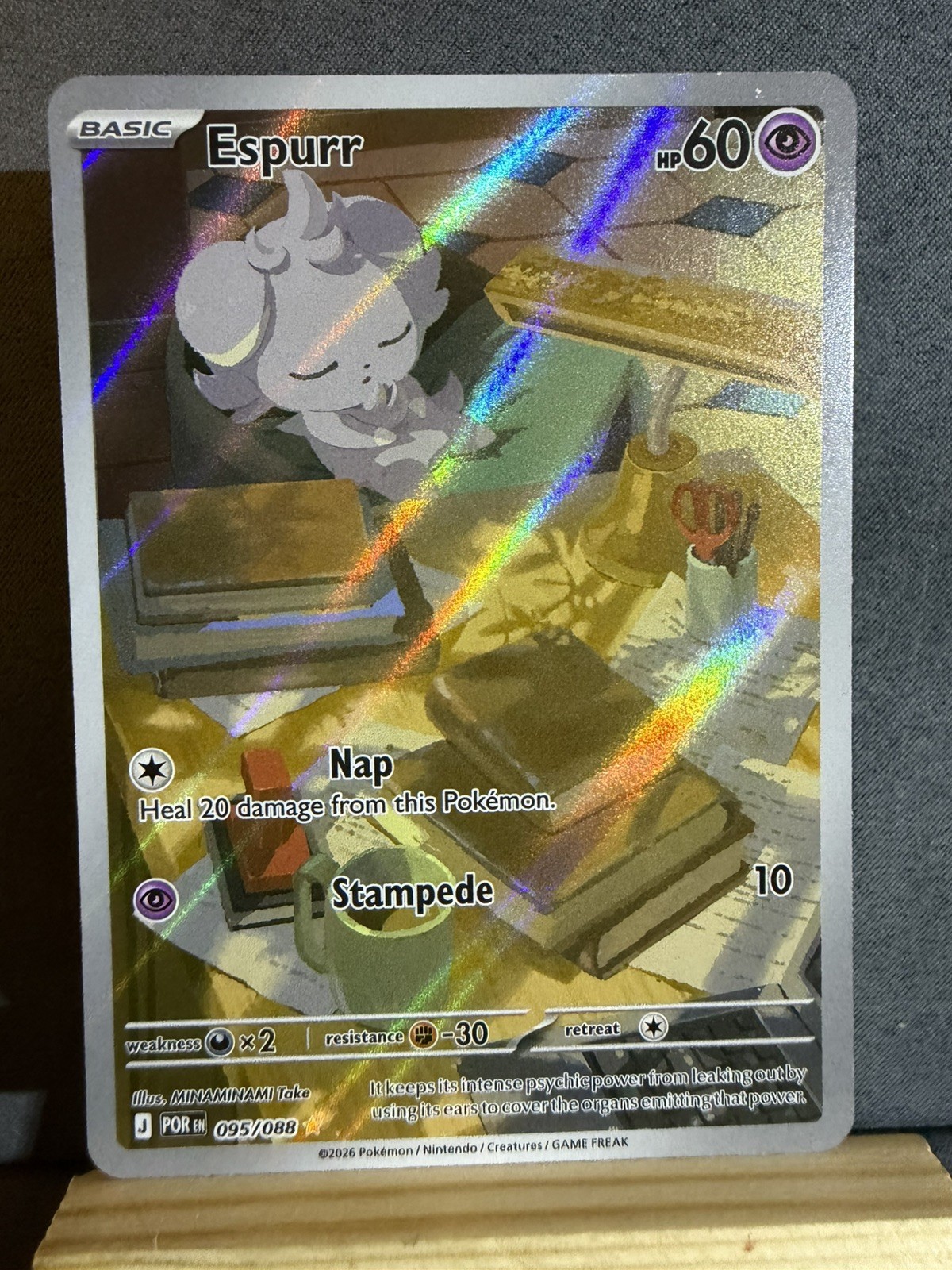 Pokemon TCG Espurr 095/088 POR Basic Psychic Holo English HP 60