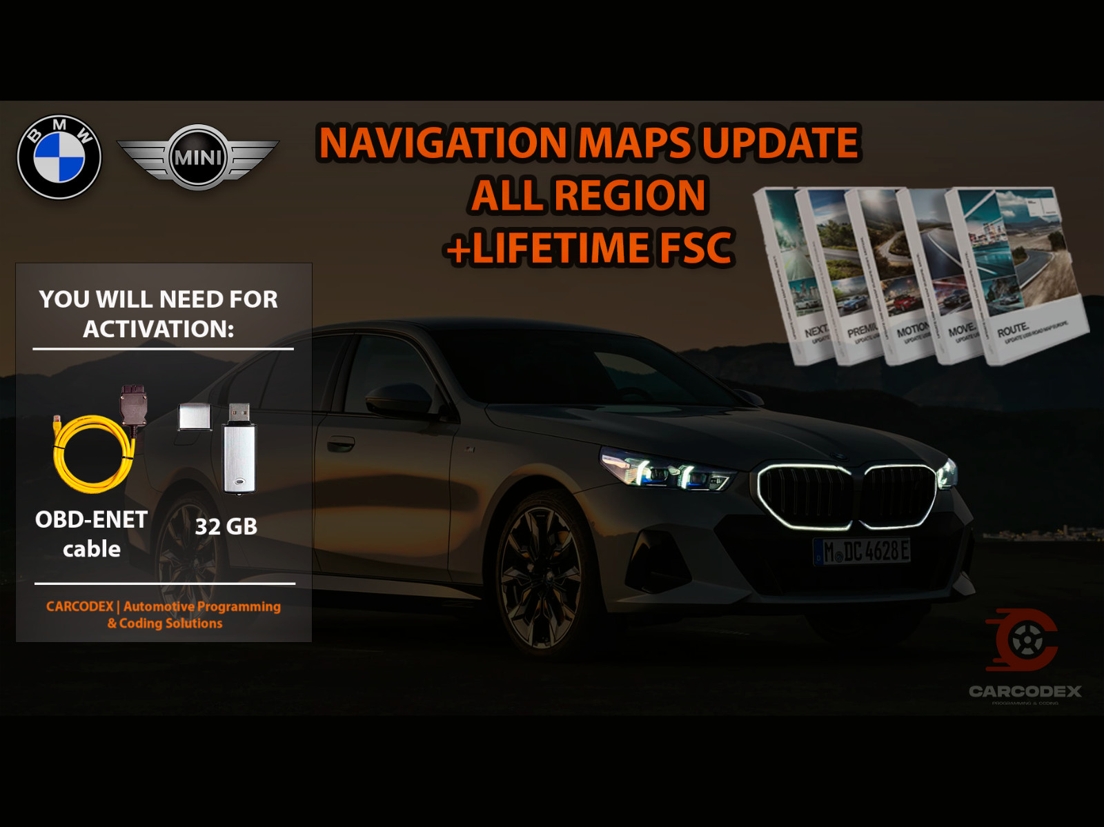 Navigation maps update 2025-2024 ALL REGION (Lifetame) + FSC (BMW/MINI)