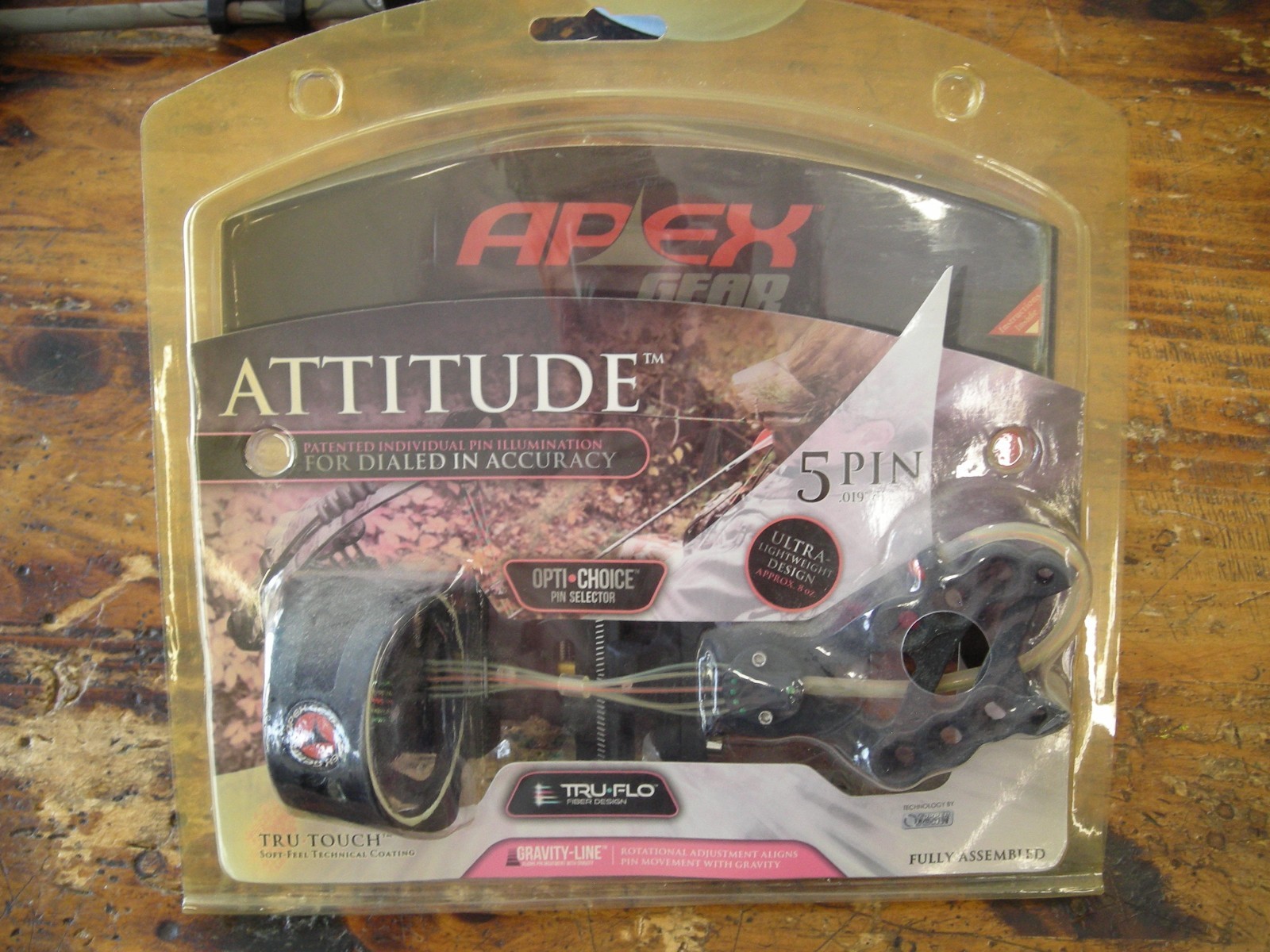 NEW Apex Attitude 5 Pin Bow Sight Tru Flo Tru Glo NEW Apex Attitude 5 Pin Bow Sight Tru Flo Tru Glo