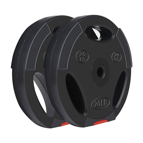 Fitvids Vinyl Standard 1-Inch Plate Weight Plate for Strength - Pound, Pair