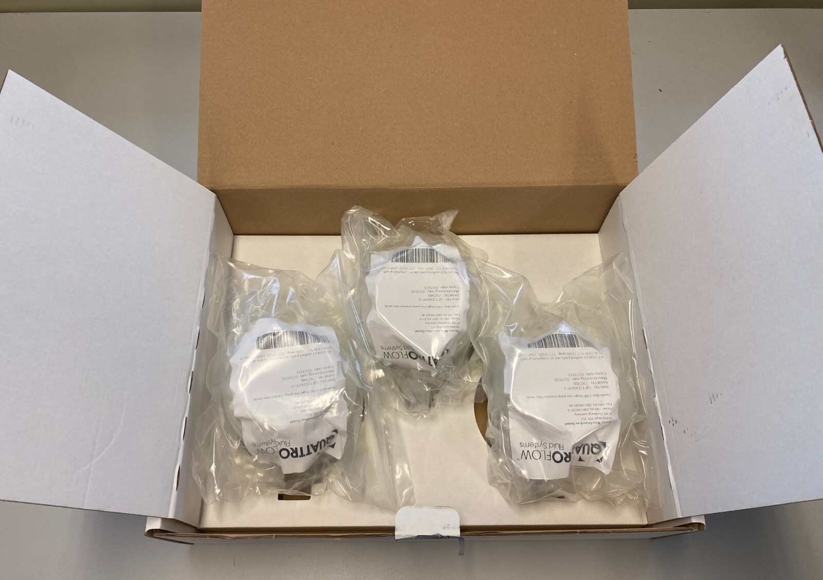 (3) Three Quattroflow 1200 QF12DISPP-3 Single Use Pump Chamber Pump 02/2023