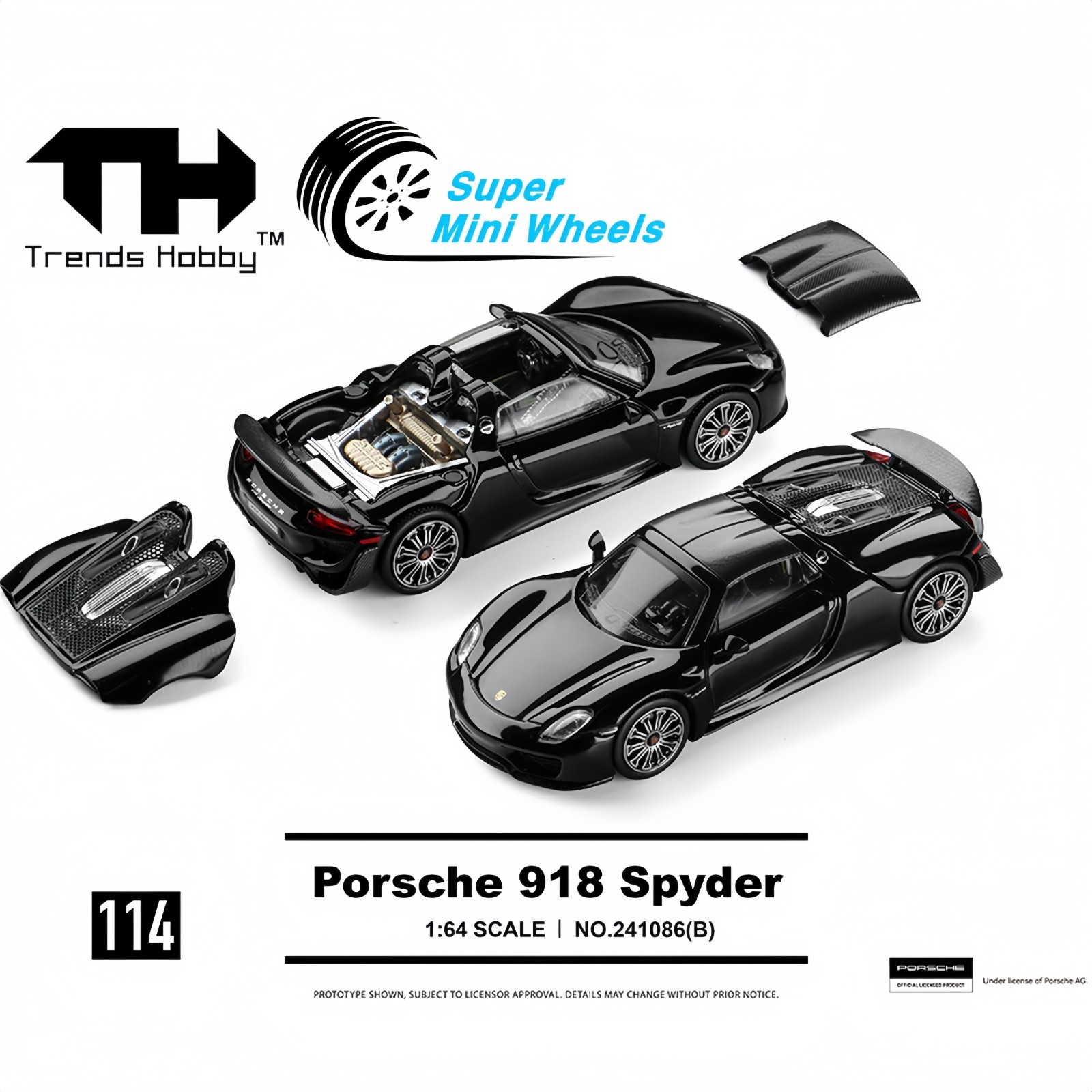 Trends Hobby 1:64 Porsche 918 Spyder – Black Trends Hobby 1:64 Porsche 918 Spyder – Black