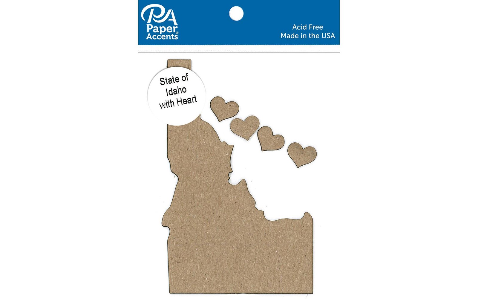 Chip Shape 4pc State of Idaho w/ Heart Nat