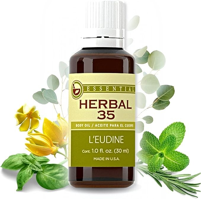LEUDINE Herbal 35 Potente mezcla de aceites esenciales, aromaterapia y bienestar