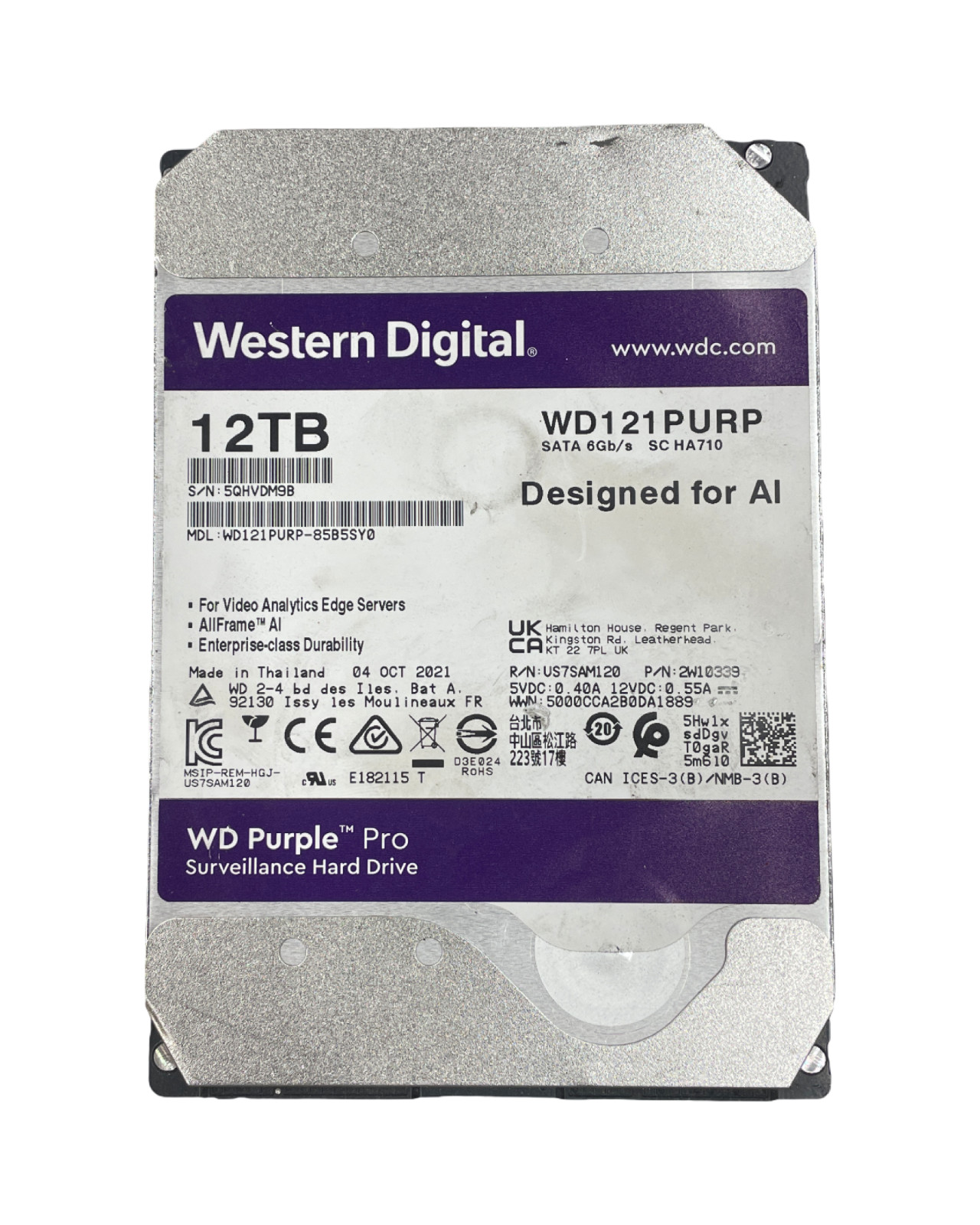 Western Digital WD Purple Pro 12TB WD121PURP 3.5\