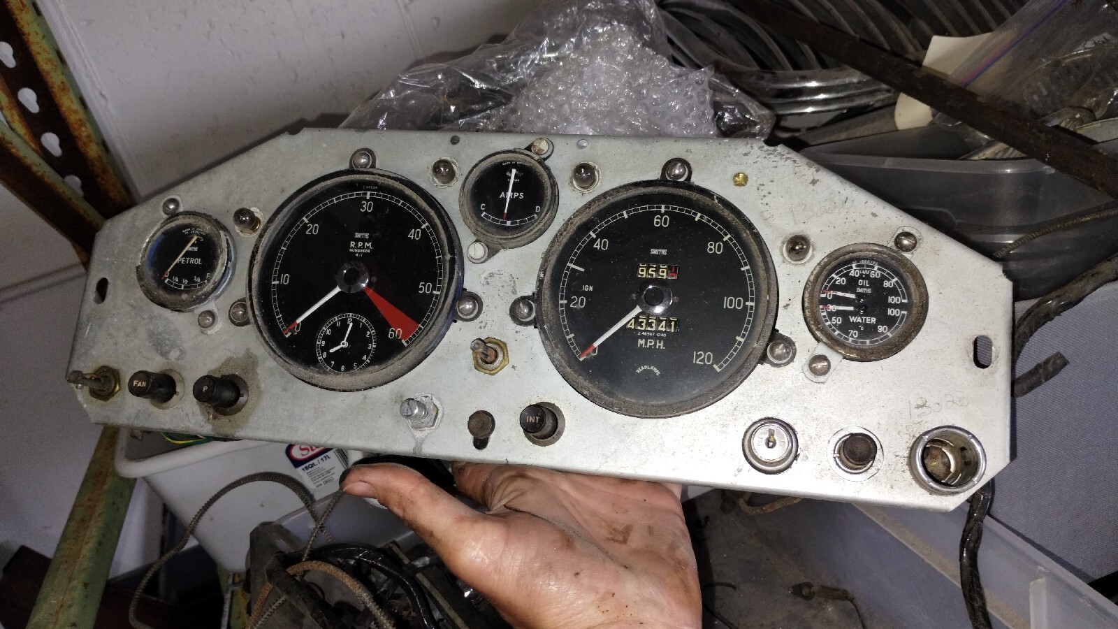 Jaguar Mark 1 , XK 150 COMPLETE INSTRUMENT CLUSTER OEM Jaguar Mark 1 , XK 150 COMPLETE INSTRUMENT CLUSTER OEM