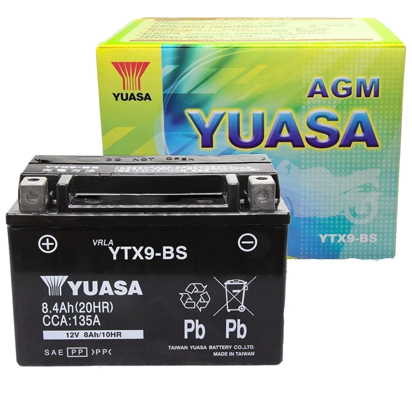 Yuasa YTX9-BS Maintenance Free Battery for Motorcycles, ATV, Scooter, Snowmobile Yuasa YTX9-BS Maintenance Free Battery for Motorcycles, ATV, Scooter, Snowmobile