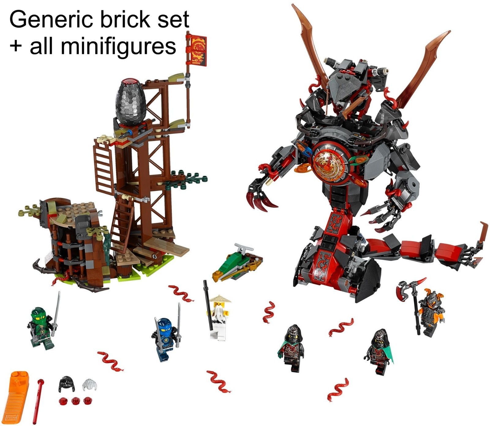 NEW Ninjago 70626 Dawn of Iron Doom Complete Brick Set + All 6 Minifigures NEW Ninjago 70626 Dawn of Iron Doom Complete Brick Set + All 6 Minifigures