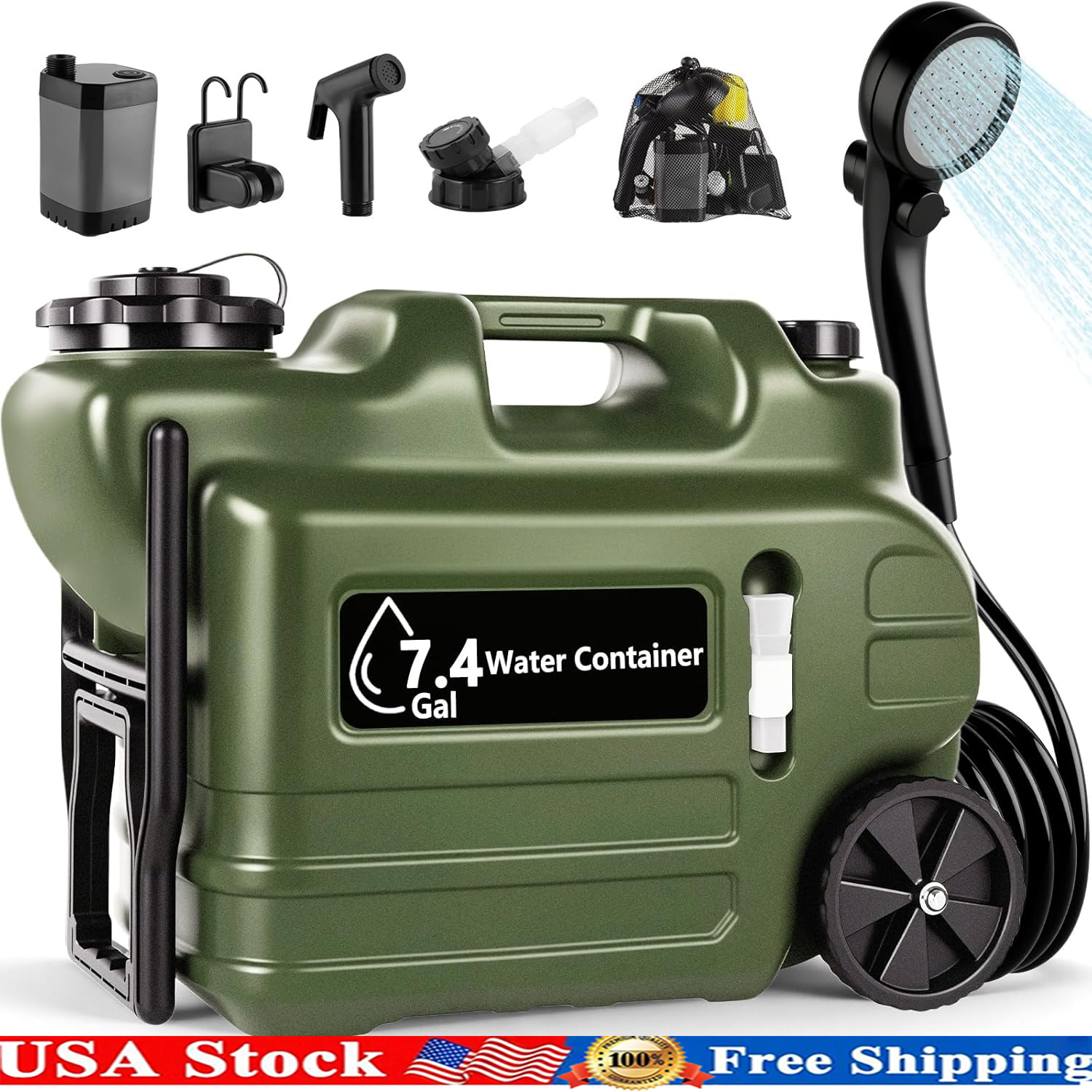 Portable Shower for Camping, Camping Shower Kit Outdoor Shower for Travel,Hiking