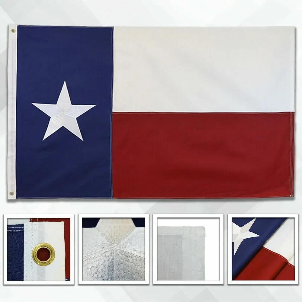 State of Texas Flag 3x5 ft Embroidered Outdoor Heavy Duty Flags Durable Double State of Texas Flag 3x5 ft Embroidered Outdoor Heavy Duty Flags Durable Double