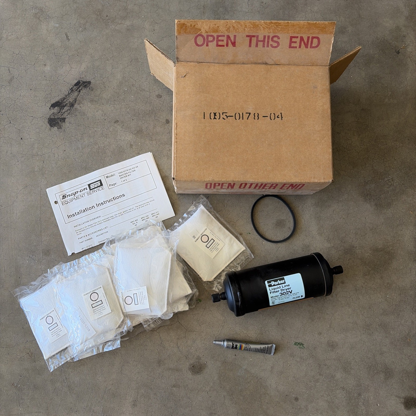 NOS Snap-on Sun Master Filter Dryer Kit 1095-0178 Parker 302V MRC-450 MRC-334