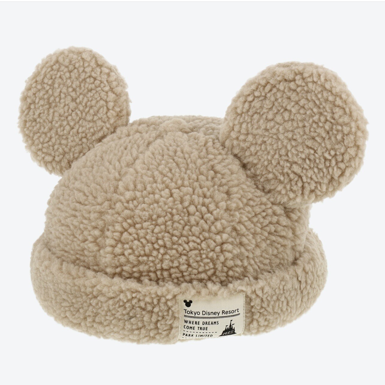Japan Tokyo Disney Resort Cap Fluffy Beige Hat Cap Mickey 58cm 【US STOCK】 Japan Tokyo Disney Resort Cap Fluffy Beige Hat Cap Mickey 58cm 【US STOCK】