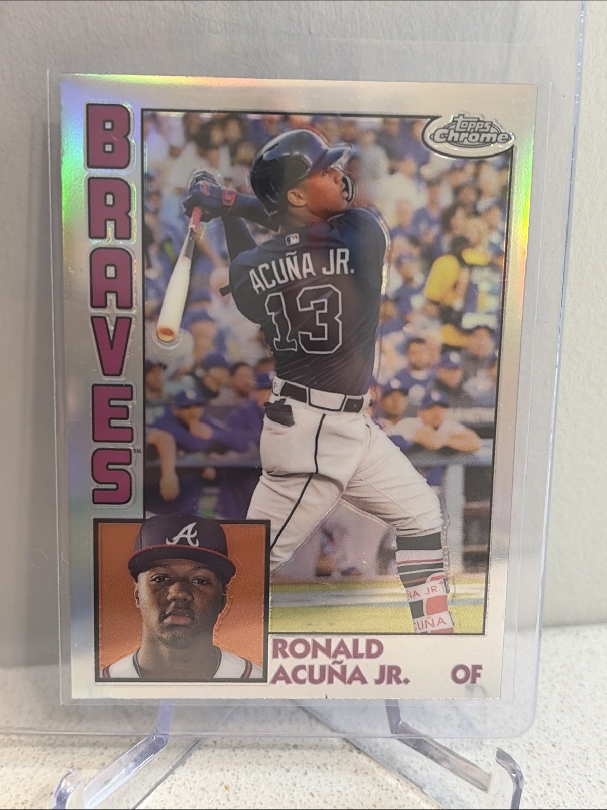 2019 Topps Chrome - 1984 Topps Ronald Acuña Jr. #84TC-24 Refractor 2019 Topps Chrome - 1984 Topps Ronald Acuña Jr. #84TC-24 Refractor