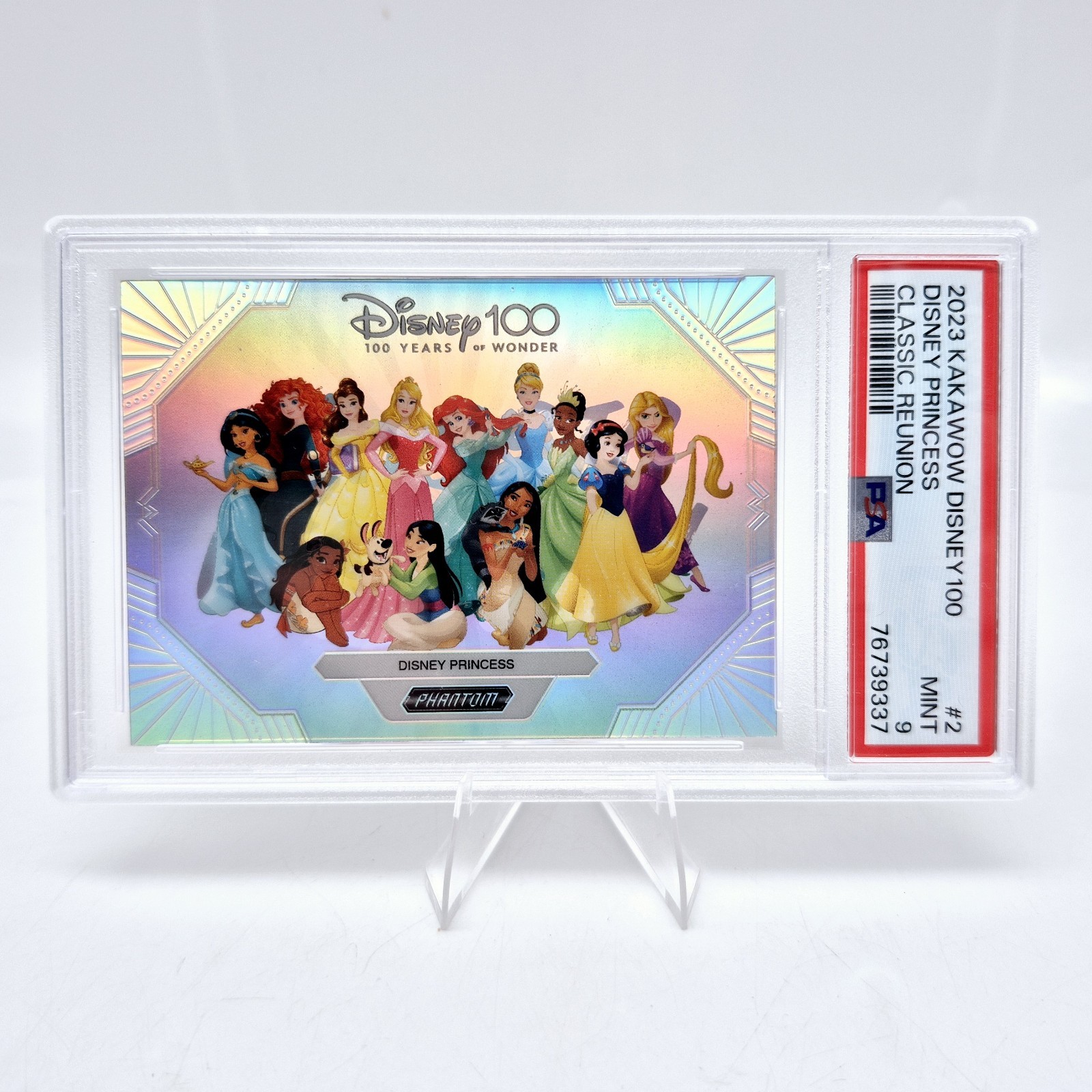 2023 Kakawow Disney 100 Classic Reunion Disney Princesses #2 PSA 9