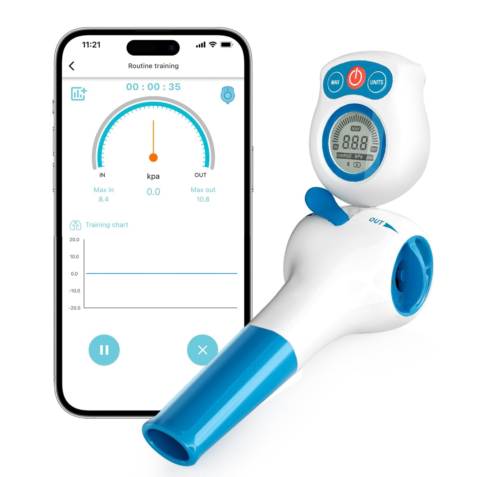 Sonmol Digital Breathing Exercise Device for Lungs with App & Bluetooth Sonmol Digital Breathing Exercise Device for Lungs with App & Bluetooth