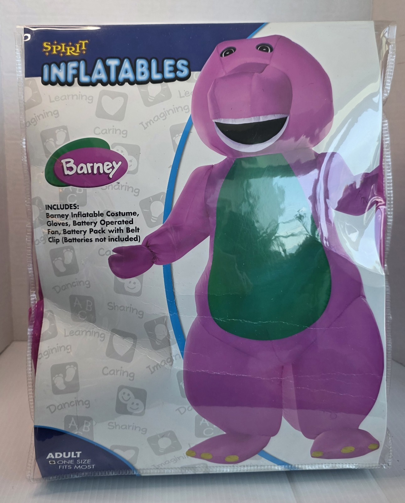 Barney dinosaur costume TESTED WORKS inflatable  Halloween Spirit COMPLETE GUC