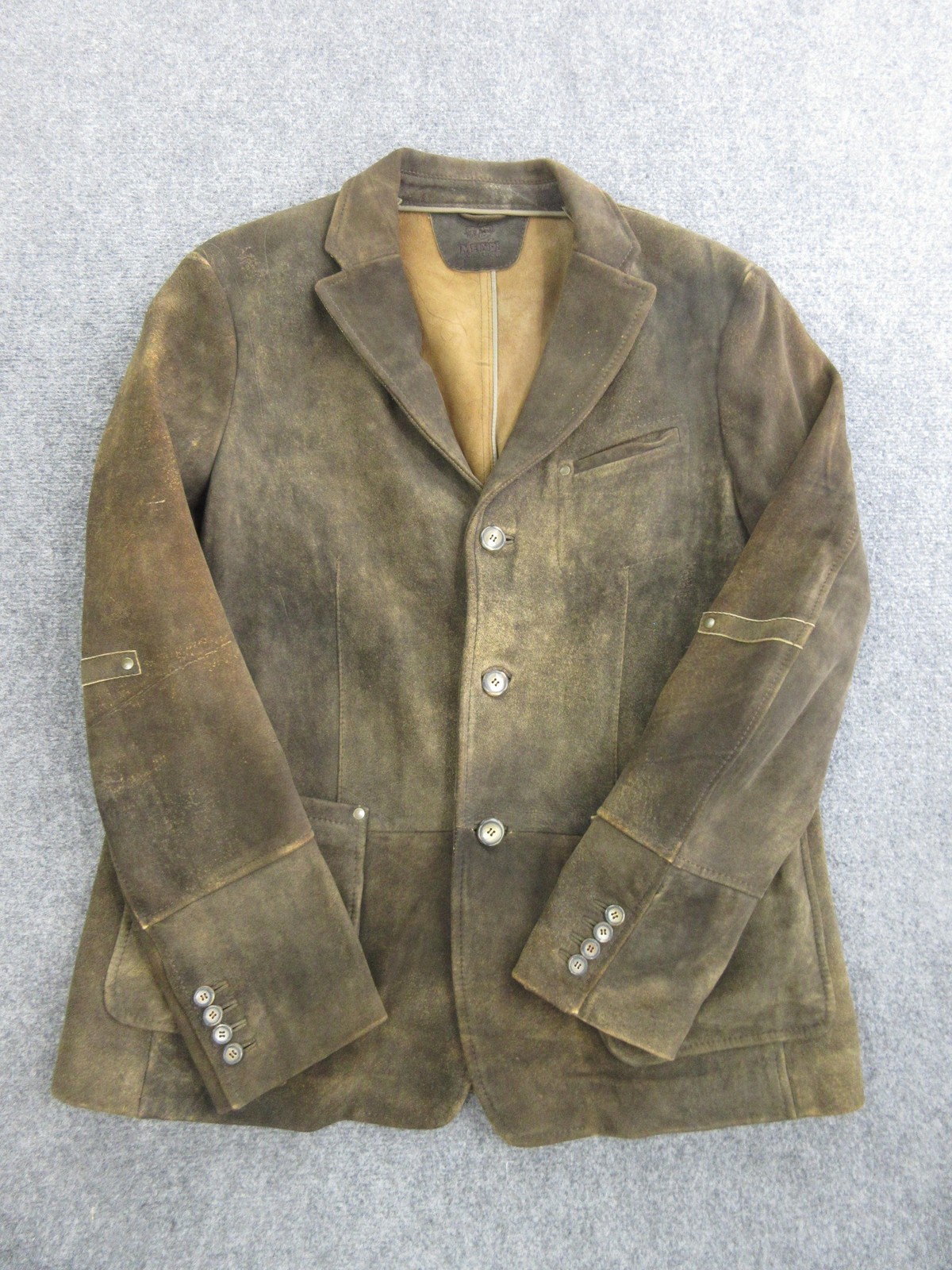 Meindl Sport Coat Mens Medium Brown Suede Leather Casual Blazer Jacket