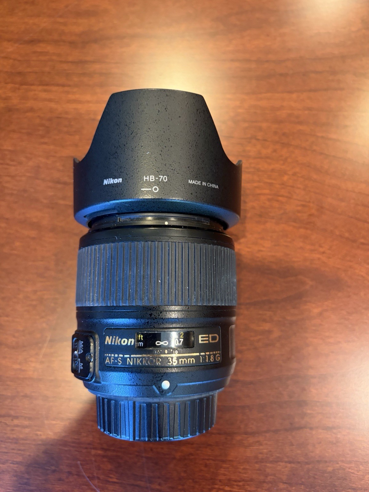 Nikon AF-S 35mm F1.8G Nikkor Full Frame lens. S/N 290310 Nikon AF-S 35mm F1.8G Nikkor Full Frame lens. S/N 290310