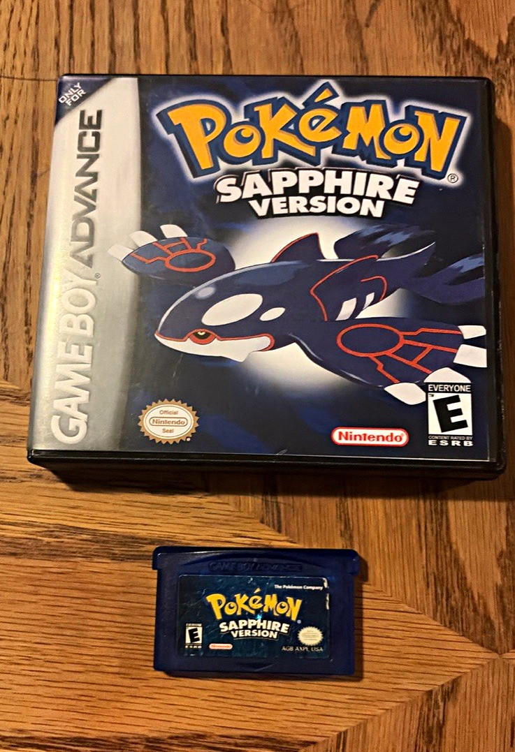 Pokémon Sapphire Version Authentic with aftermarket case Pokémon Sapphire Version Authentic with aftermarket case